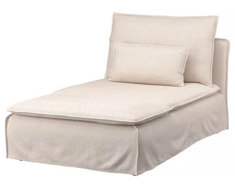 Crèmekleurige chaise longue soderhamn gransel, Ophalen, Gebruikt, Eenpersoons, 100 tot 125 cm
