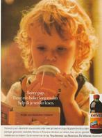 Retro reclame 1988 Roosvicee siroop peuter met boekje, Verzamelen, Retro, Verzenden, Overige typen
