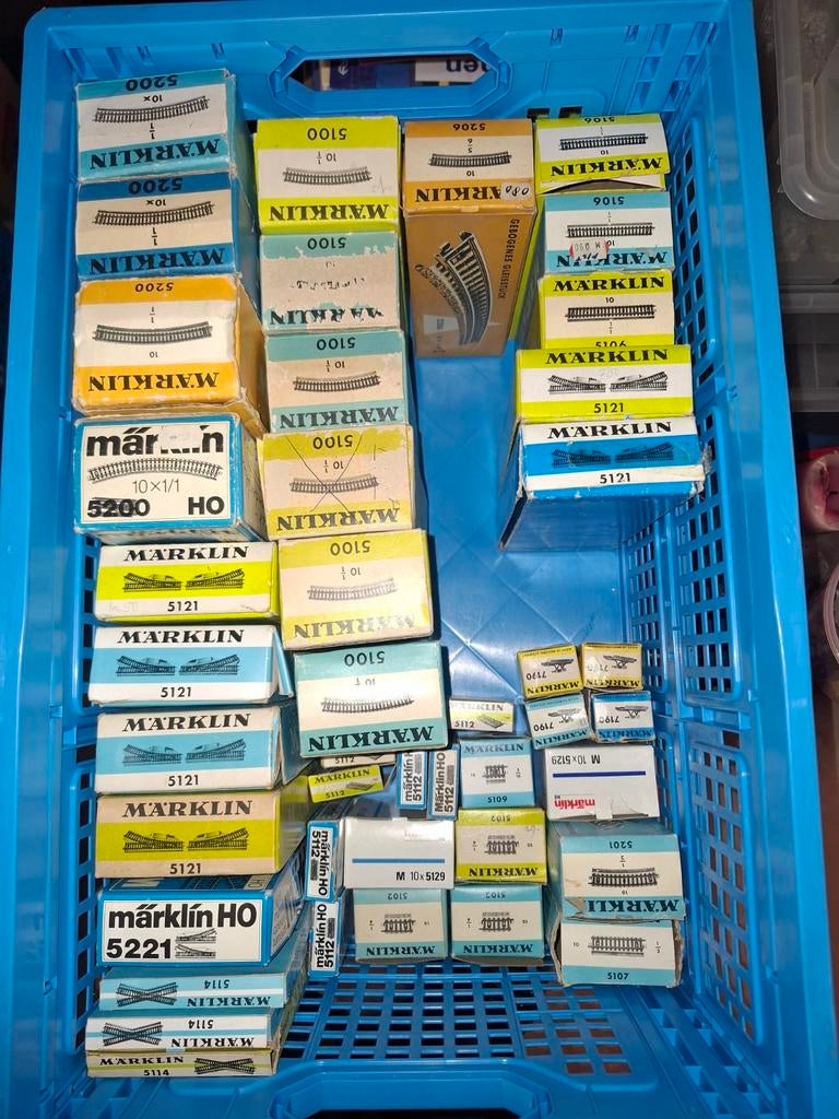 Div marklin lege m rails dozen, Hobby en Vrije tijd, Modeltreinen | H0, Wisselstroom, Gebruikt, Rails, Ophalen of Verzenden