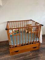 Mooie houten vintage box, Ophalen, Gebruikt, Vierkant, In hoogte verstelbaar