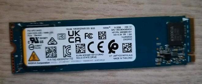 Kioxia BG5 512GB M.2 NVMe PCIE SSD, Computers en Software, Harde schijven, Zo goed als nieuw, Laptop, Intern, SSD, Overige aansluitingen