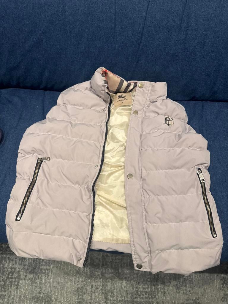 Burberry Bodywarmer Lichtgrijs Maat M, Ophalen of Verzenden, Zo goed als nieuw, Maat 48/50 (M), Wit