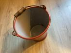 Vintage rood oranje gevlamde emaille 5 liter emmer, Ophalen of Verzenden