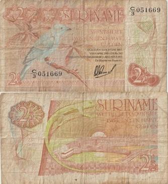 SURINAME 1978 2,50 gulden #118b VG, Verzenden, Zuid-Amerika, Los biljet