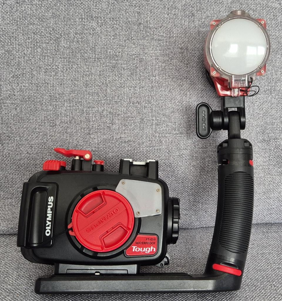 Complete Olympus TG 6 cameraset met PT-059 en Inon S-2000, Ophalen, Gebruikt, 10 t/m 40 meter, Complete set