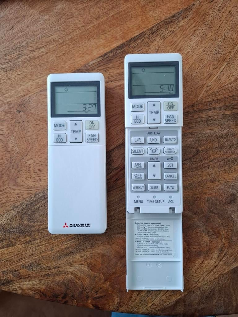 Mitsubishi Airconditioning Afstandsbediening, Ophalen of Verzenden, Zo goed als nieuw, Wandairco, 3 snelheden of meer
