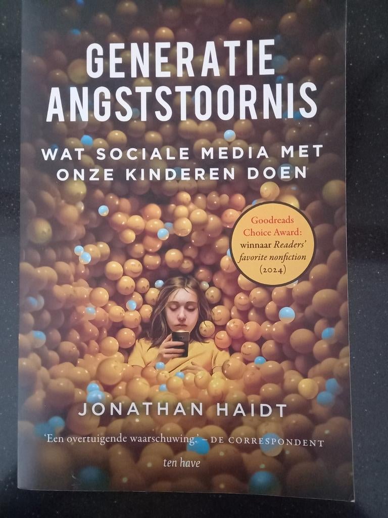 Jonathan Haidt - Generatie angststoornis, Ophalen of Verzenden, Zo goed als nieuw, Jonathan Haidt