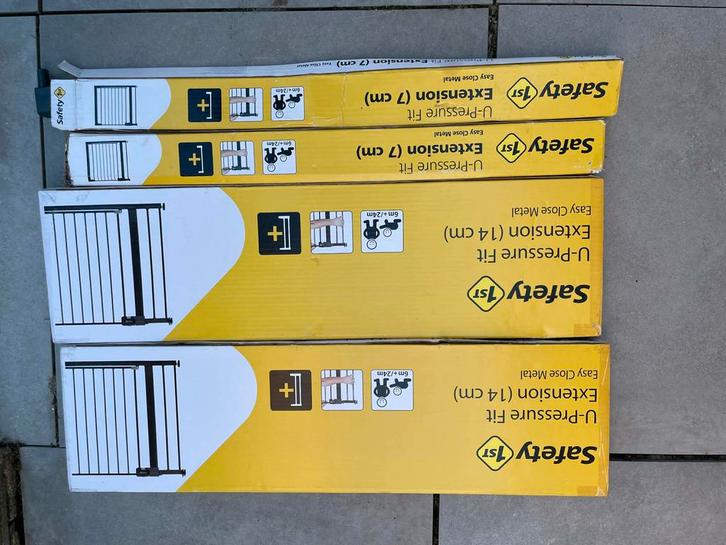 Safety 1st Traphek Verlengstukken (7cm en 14cm), Kinderen en Baby's, Traphekjes, Nieuw, Overige typen, Metaal of IJzer, minder dan 100 cm