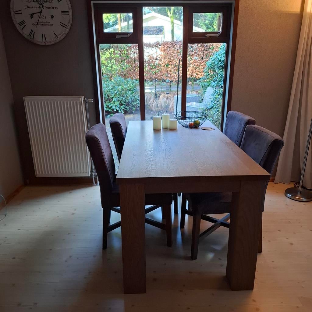 Gratis afhalen 4 mooie, stevige stoelen, Ophalen, Gebruikt, 4 tot 6 stoelen