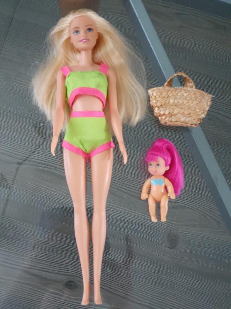 Mattel barbie en kind samen 5euro, Ophalen of Verzenden, Pop