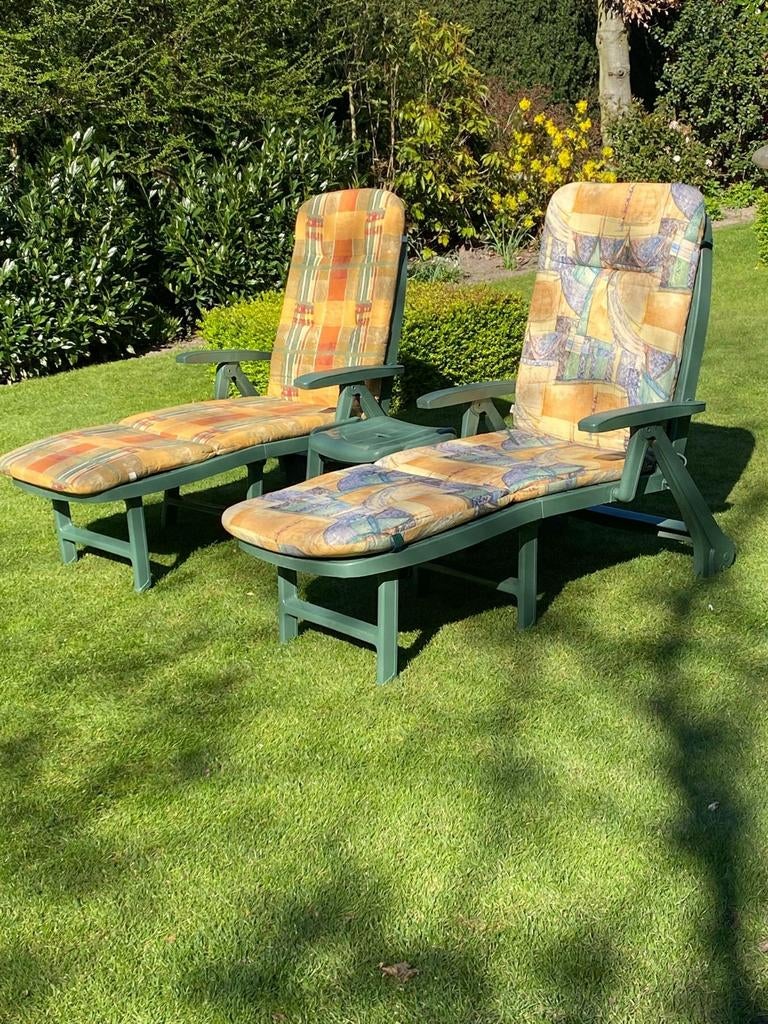 2 Jardin ligbedden, Tuin en Terras, Ligbedden, Ophalen, Gebruikt, Kunststof