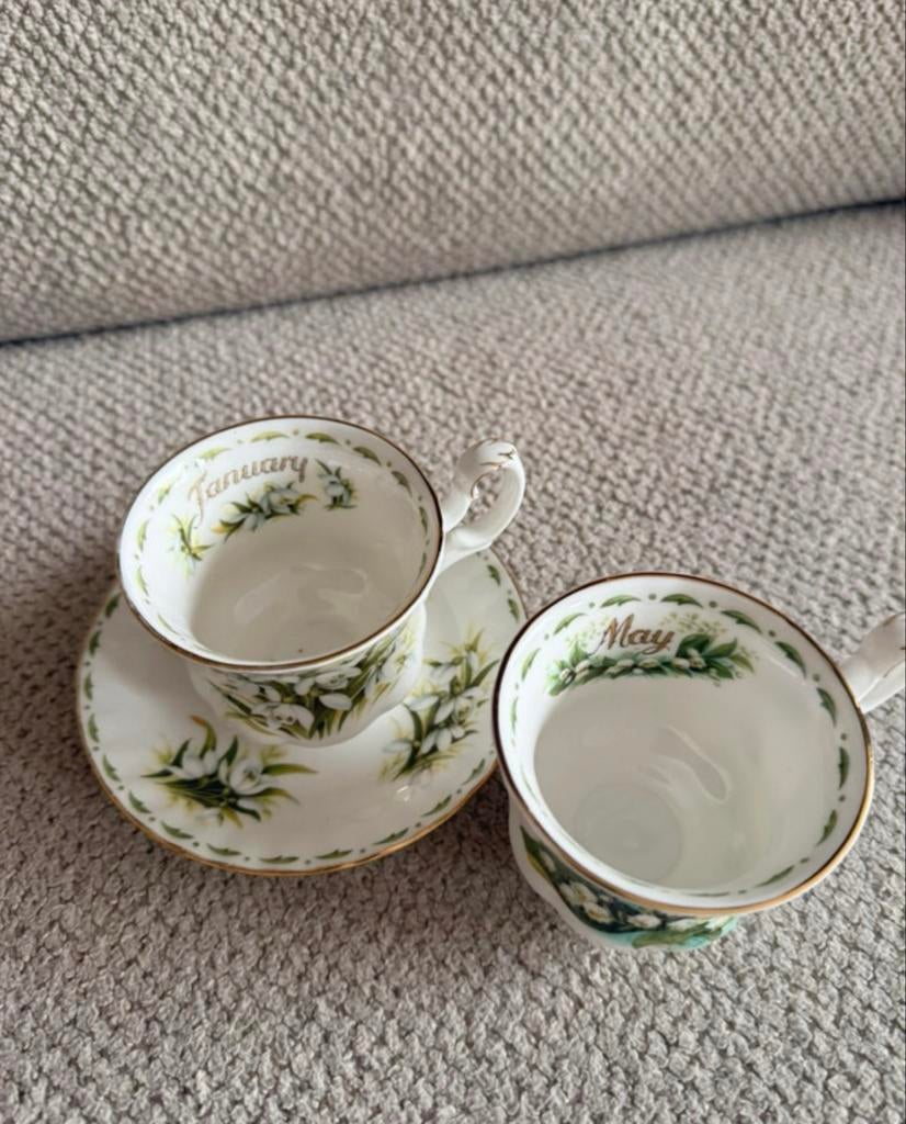 Royal Albert kopjes en schotels, Gebruikt, Ophalen of Verzenden, Overige stijlen, Kop(pen) en/of Schotel(s)