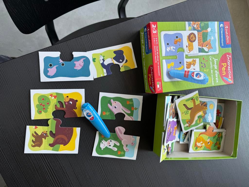 Clementoni Interactieve Pen Jonge Dieren 2-3 jaar, Ophalen, Gebruikt, Puzzelen, Met geluid