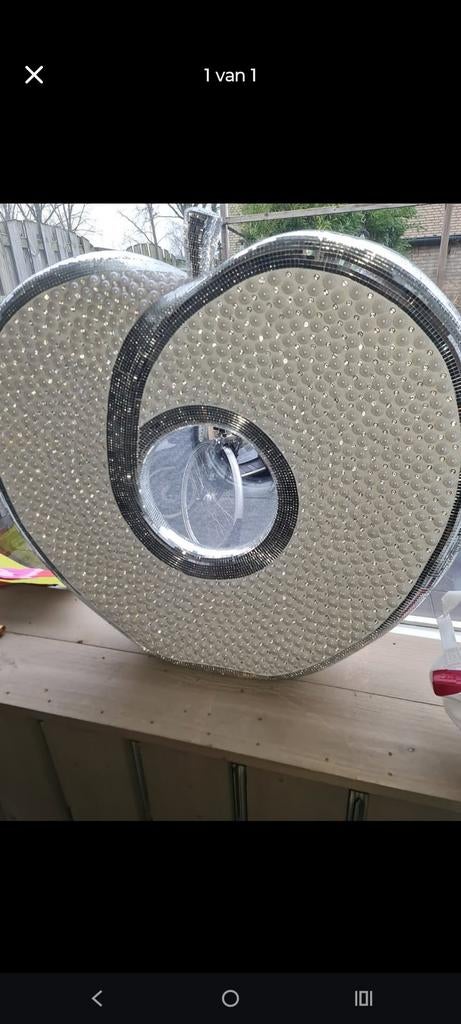 Grote decoratieve appel met glitters, Ophalen of Verzenden