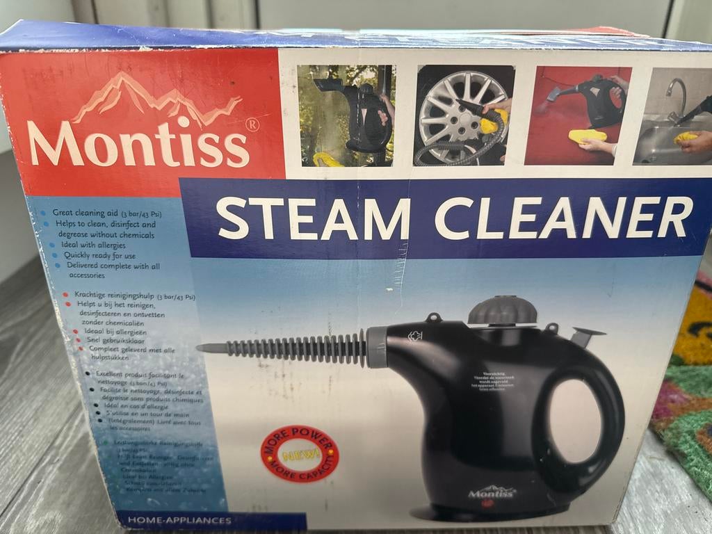 Montiss Stoomreiniger - Krachtige Reiniging voor Thuis, Ophalen of Verzenden, Nieuw, Stoomreiniger