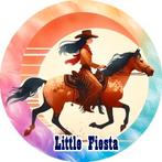 L1461 icing frosting paard girl 18cm eetbare taart print top, Ophalen of Verzenden, Nieuw, Taarten, Versiering