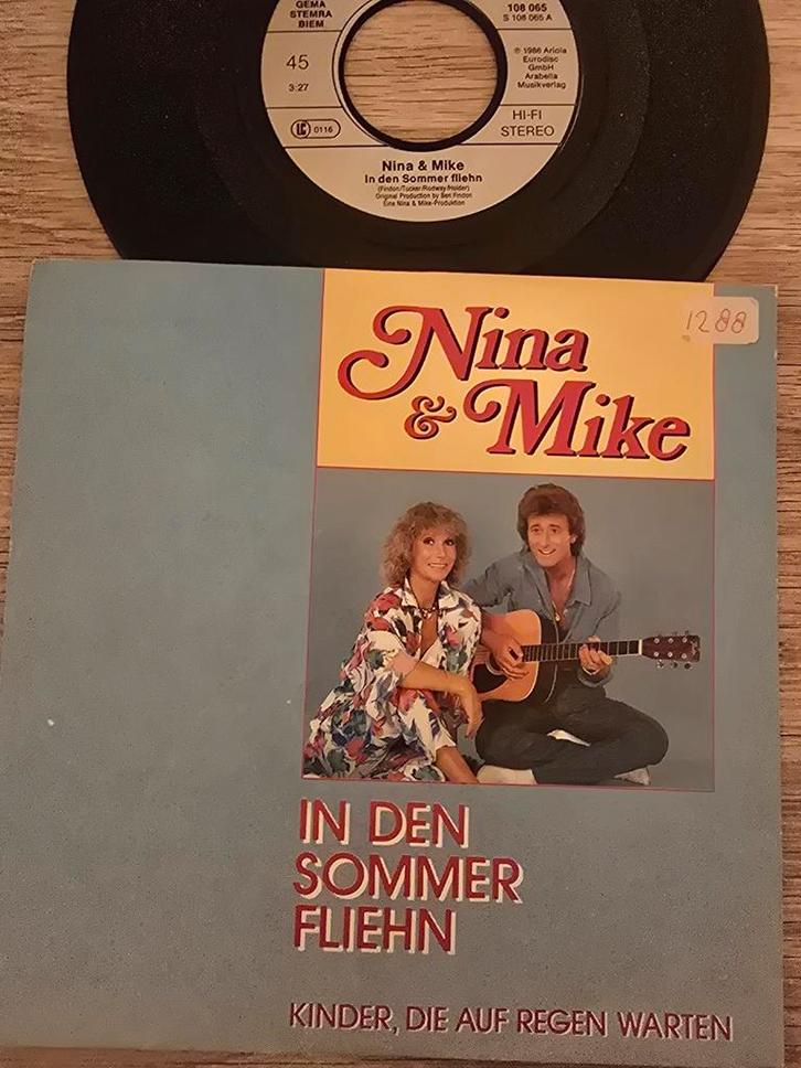 Nina & Mike/ in den sommer fliehn, Cd's en Dvd's, Vinyl | Nederlandstalig, Gebruikt, Levenslied of Smartlap, Overige formaten