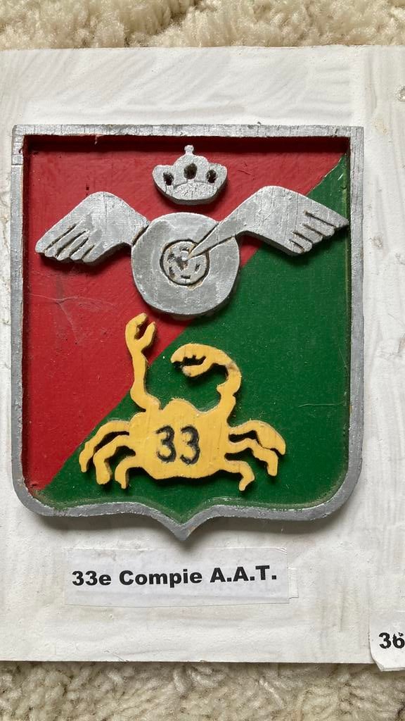 KNIL 36e Compagnie A.A.T., Ophalen of Verzenden, Landmacht, Nederland, Embleem of Badge