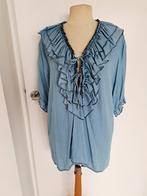 Blouse roesjes tot maat 46 nieuw, Kleding | Dames, Blouses en Tunieken, Verzenden, Nieuw, Maat 46/48 (XL) of groter, Blauw