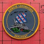 KLU LUCHTMACHT PATCH EMBLEEM LEEUWARDEN F-16 ARMAMENT, Verzenden, Zo goed als nieuw, Patch, Badge of Embleem