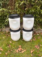 Voerton met deksel en sluitring +- 25 liter ton kunststof, Dieren en Toebehoren, Dierenvoeding, Ophalen of Verzenden