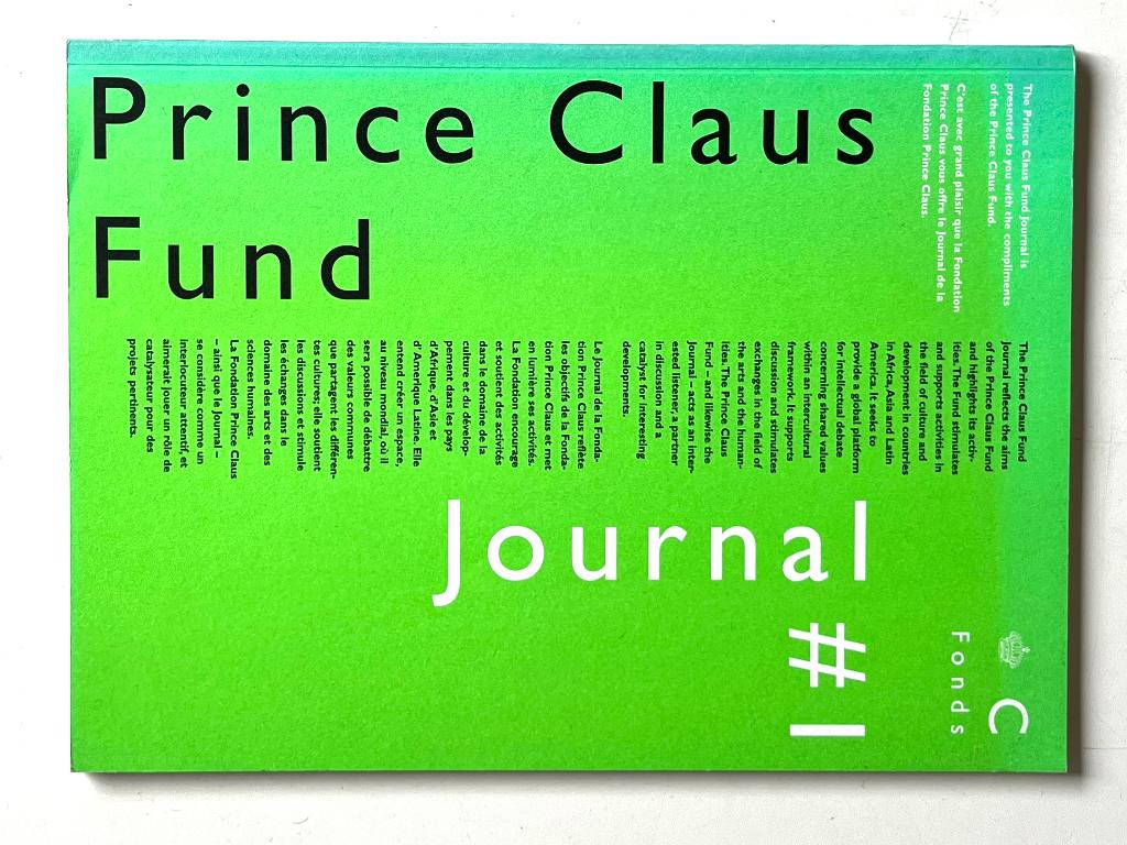 Ontwerp Irma Boom - Prince Claus Fund Journal #1 1998, Boeken, Kunst en Cultuur | Fotografie en Design, Ontwerp Irma Boom, Ophalen of Verzenden