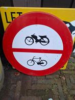 Oud verkeersbord: Verboden voor bromfietsen en fietsen, Verzamelen, Ophalen of Verzenden