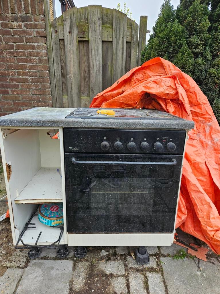 Gebruikt gasfornuis met oven en werkblad, Ophalen, Gebruikt, Vrijstaand