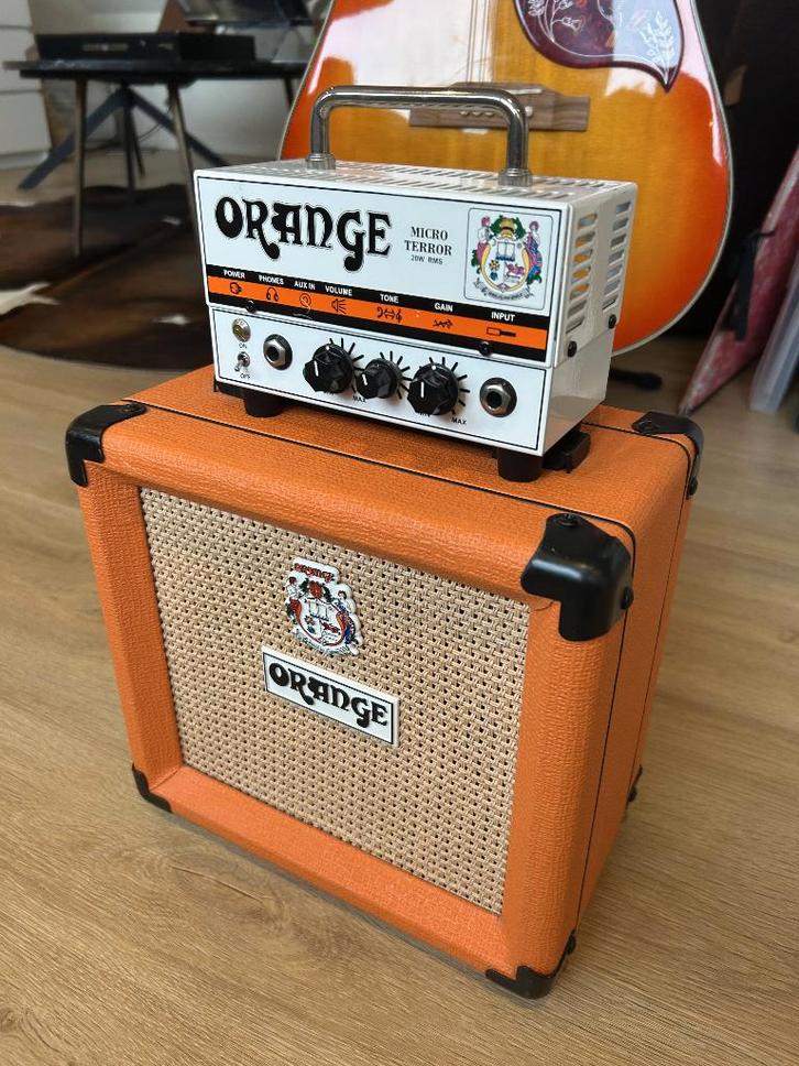 Orange Micro Terror + Orange PPC 108 Versterker, Muziek en Instrumenten, Versterkers | Bas en Gitaar, Zo goed als nieuw, Minder dan 50 watt