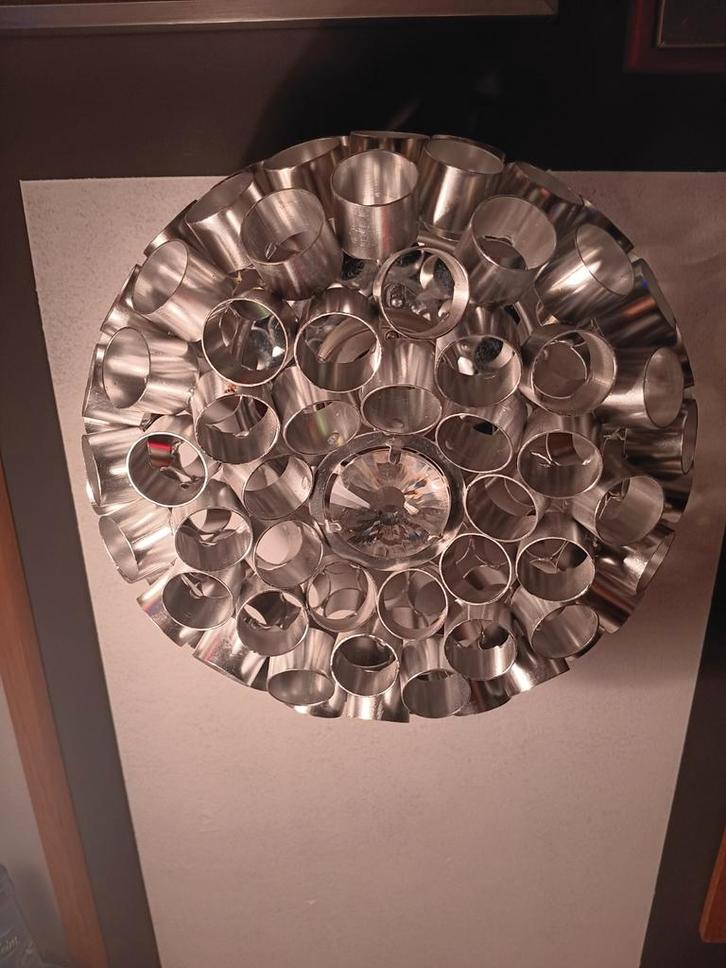 Mid-century Space Age,Kenwell, Plafonnière Aluminium Buisjes, Verzamelen, Retro, Huis en Inrichting, Ophalen of Verzenden