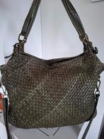 VERA PELLE Olijfgroene Leren Schoudertas - Made in Italia, Overige merken, Gebruikt, Ophalen of Verzenden, Leer