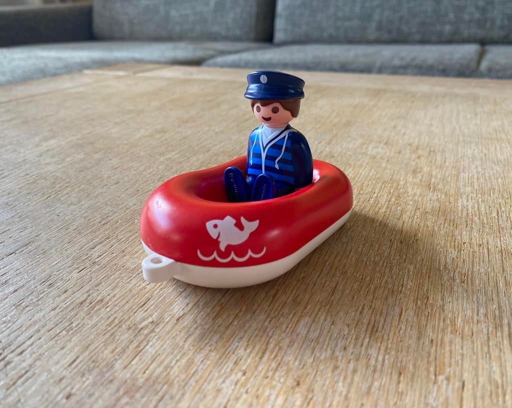 Playmobil 1.2.3 bootje, Ophalen of Verzenden, Gebruikt, Complete set