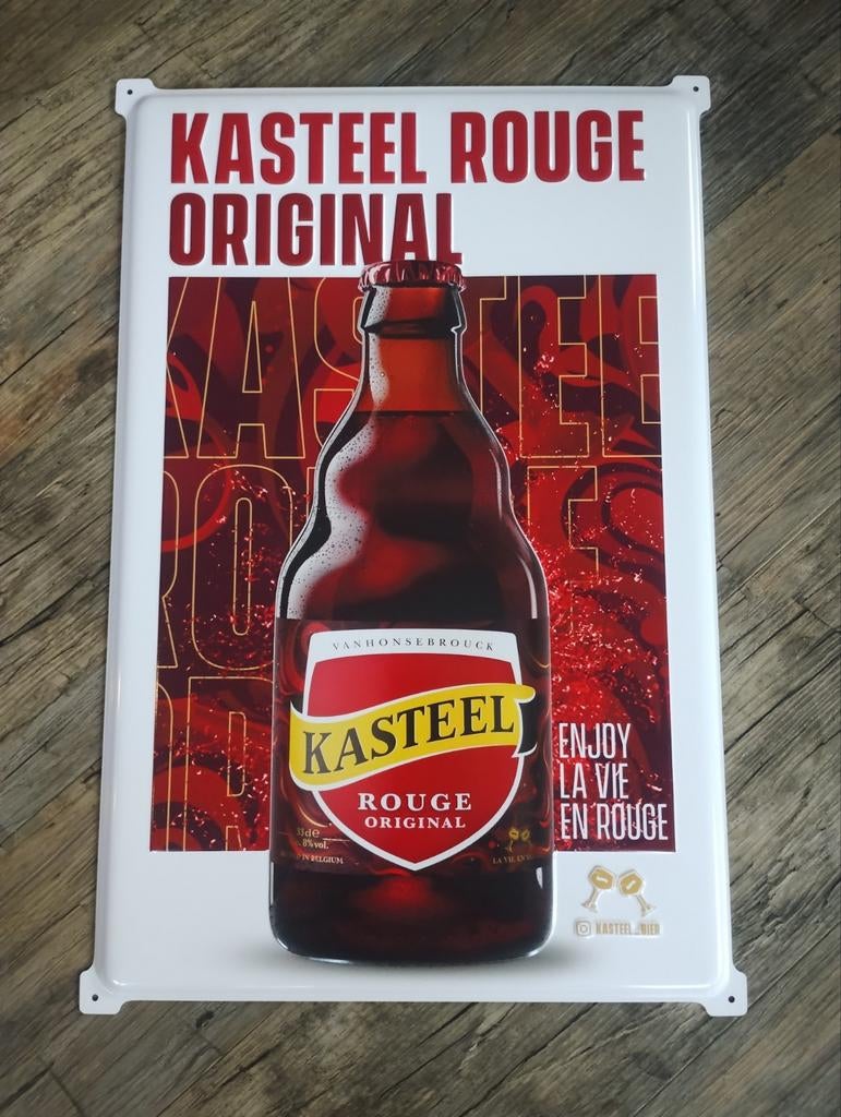 Kasteel bier reclamebord, Verzamelen, Biermerken, Nieuw, Reclamebord, Plaat of Schild, Overige merken, Ophalen of Verzenden