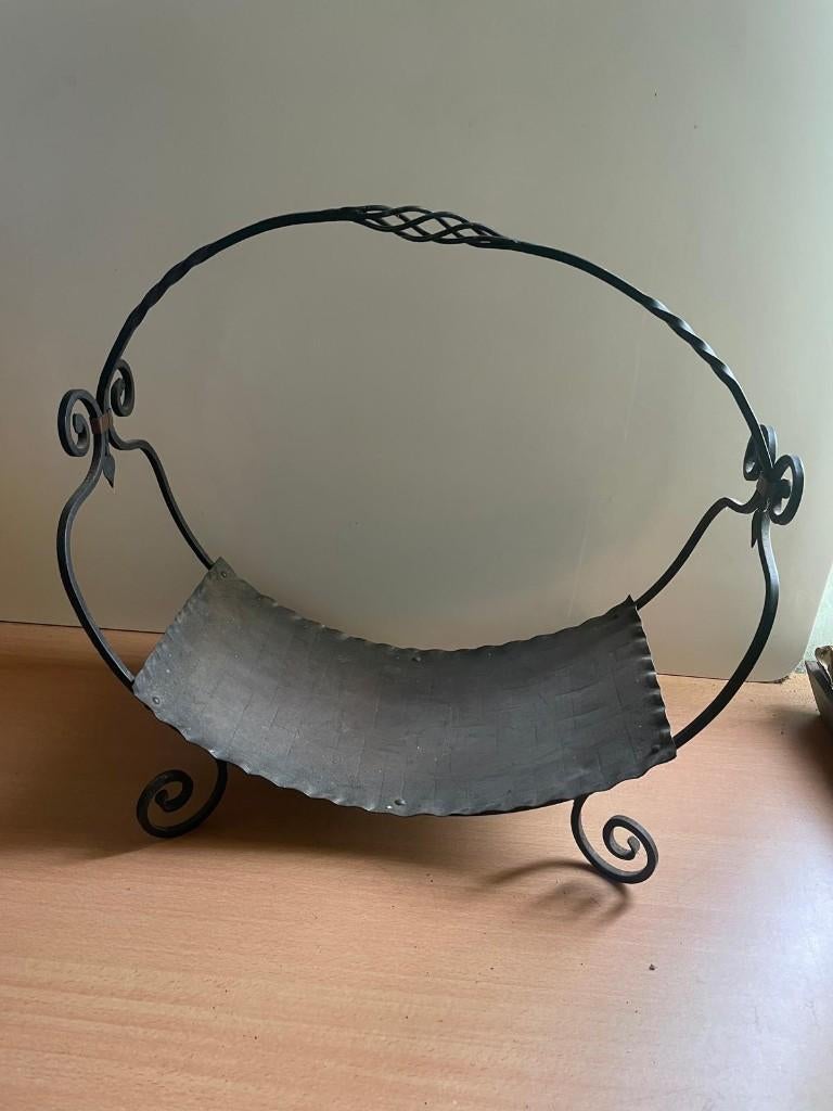 Metalen vintage lectuurbak / lektuurbak - handmade, Ophalen of Verzenden, Gebruikt