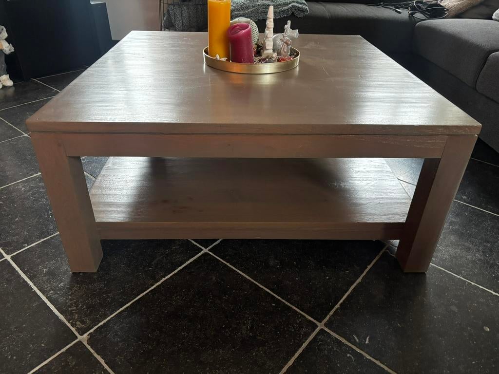 Salontafel te koop! 100cm x 100cm, Ophalen, 100 tot 150 cm, Vierkant, 50 tot 100 cm