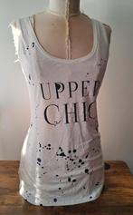 Nikkie top maat S met 'Upper Chic' print, Verzenden, Wit, Nieuw, Nikkie