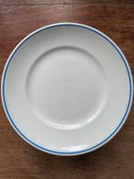 Porselein borden Mosa/Regout met blauw randje - 12 stuks, Ophalen of Verzenden, Zo goed als nieuw, Bord(en), Effen
