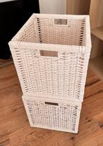 2x IKEA BRANÄS Mand, wit, 32x34x32 cm - Zeer goede staat, Huis en Inrichting, Woonaccessoires | Schalen en Manden, Ophalen, Mand