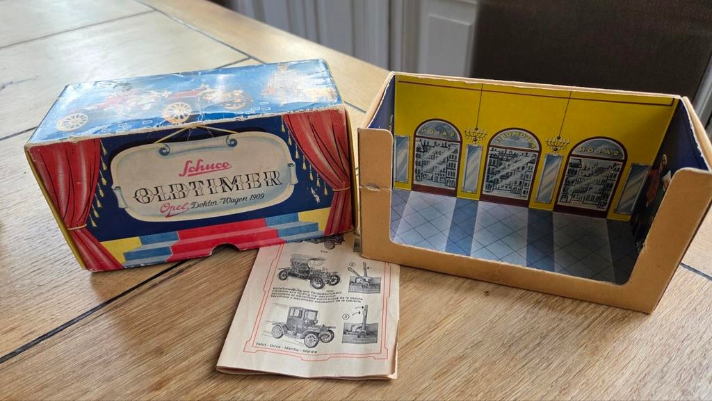 Oude doos blikken Schuco Opel Doktor Wagen 1909 modelauto, Verzenden
