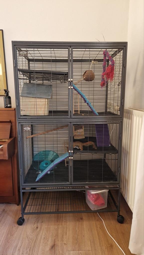 Midwest Critter Double Knaagdieren of vogel kooi, Ophalen, Kooi, Gebruikt, Hamster