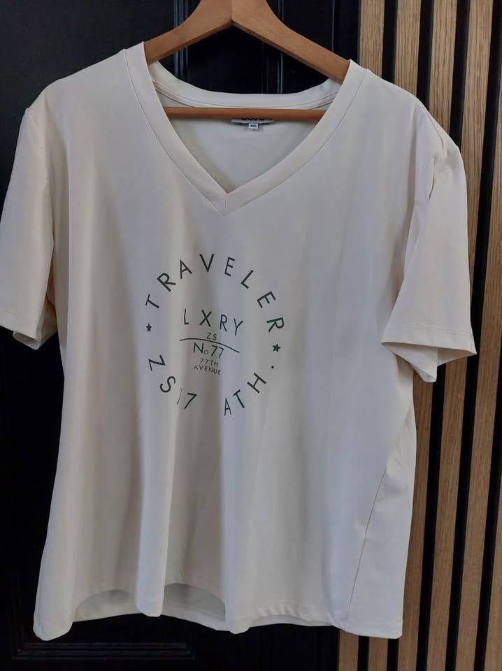 Dames t-shirt, Ophalen, Gedragen, Maat 46/48 (XL) of groter, Korte mouw