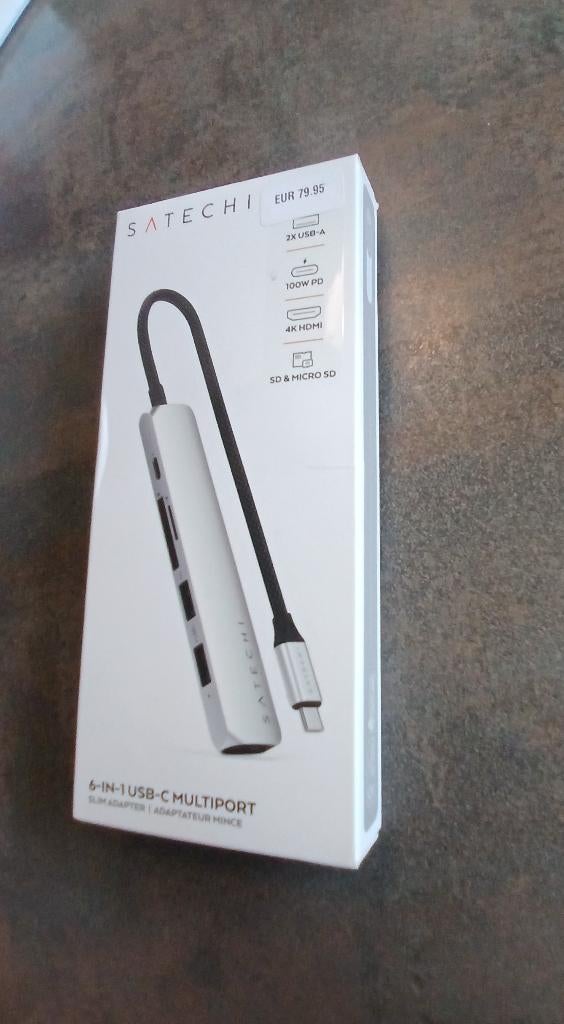 Satechi 6-in-1 USB-C Multiport (Slim adapter), Ophalen of Verzenden, Nieuw