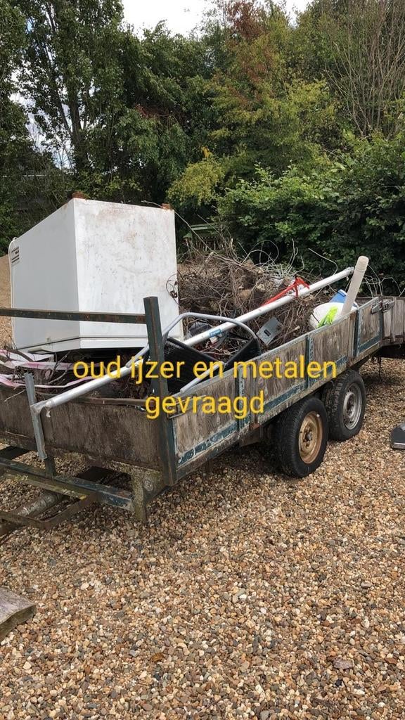 Oud ijzer en metalen gevraagd, Ophalen, Gebruikt