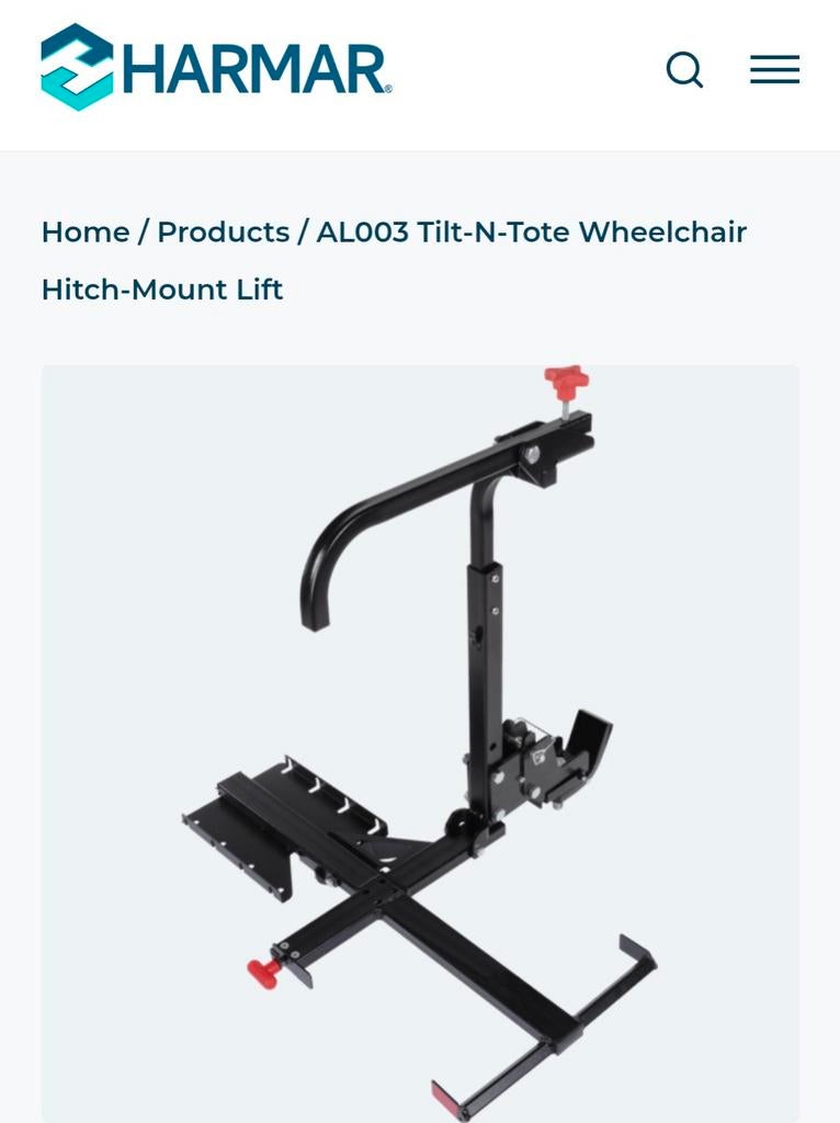 Rolstoeldrager voor trekhaak/ rolstoel/ scootmobiel, Ophalen, Gebruikt