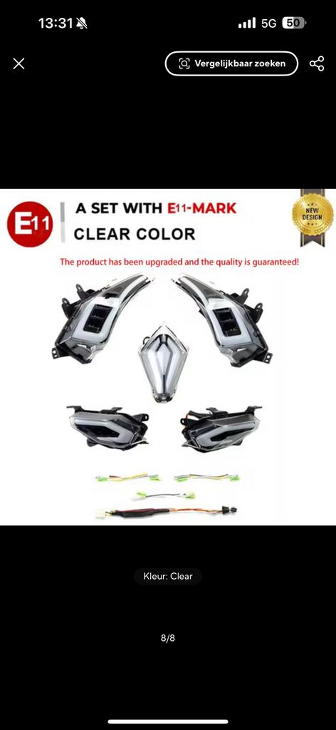 Yamaha Tmax led lichten set 2012-2016, Ophalen of Verzenden, Zo goed als nieuw, Yamaha