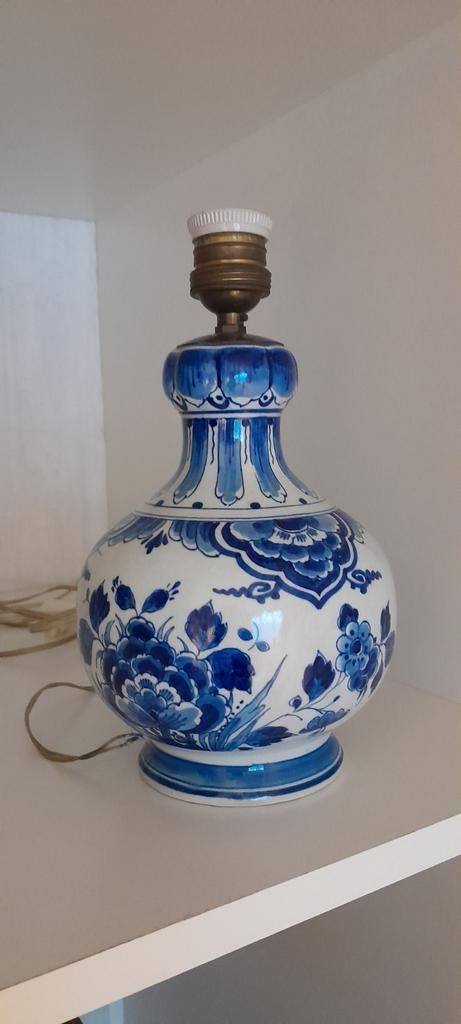 Delfts Blauw Tafellamp - A. Jungerhans Rotterdam, Antiek en Kunst, Ophalen of Verzenden