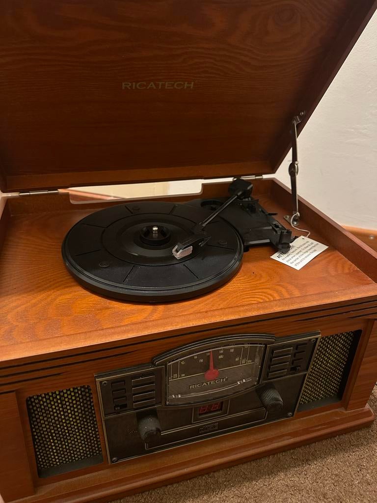 Ricatech Platenspeler voor singles en lp's - Goed werkend, Ophalen, Zo goed als nieuw, Platenspeler, Overige merken
