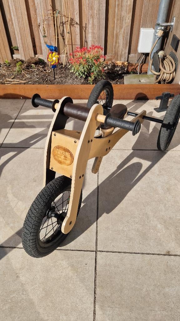 Trybike wood - 4 in 1 concept, Ophalen, Zo goed als nieuw, Loopfiets