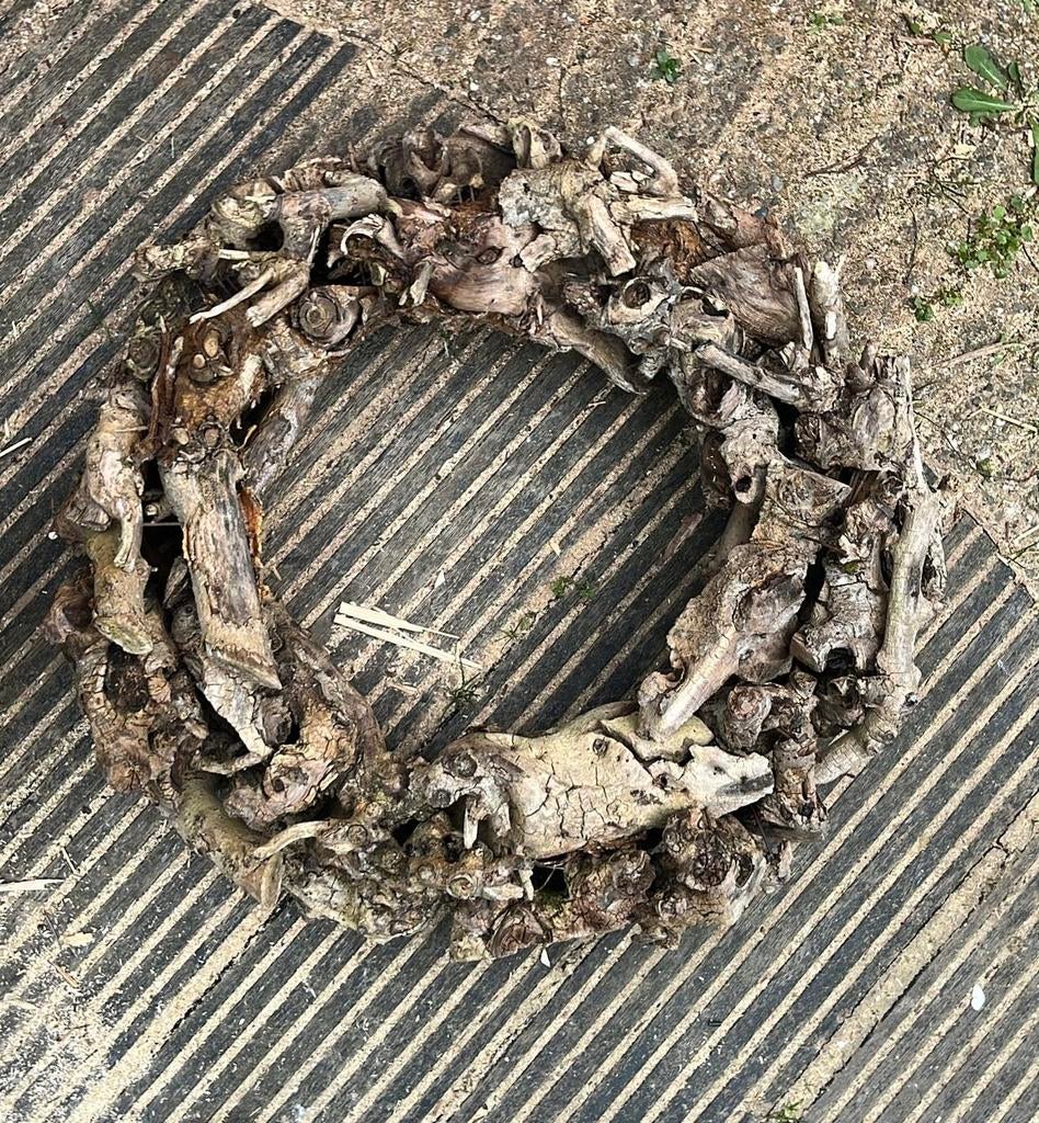 Krans van hout, Ophalen of Verzenden, Gebruikt