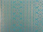 Behang,turquoise met metallic glans, NU per rol voor € 15, Ophalen, Minder dan 10 m², Blauw,  hotel chique, modern, luxe interieur, kleurrijke interieurs.